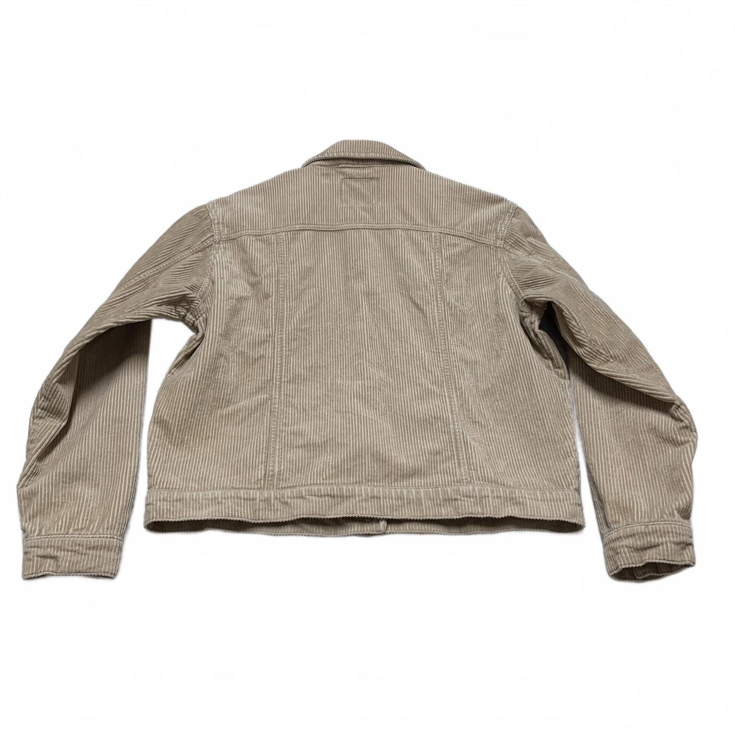 Jacqueline de Yong Women's Sz L/XL 42 Beige Corduroy Cropped Jacket