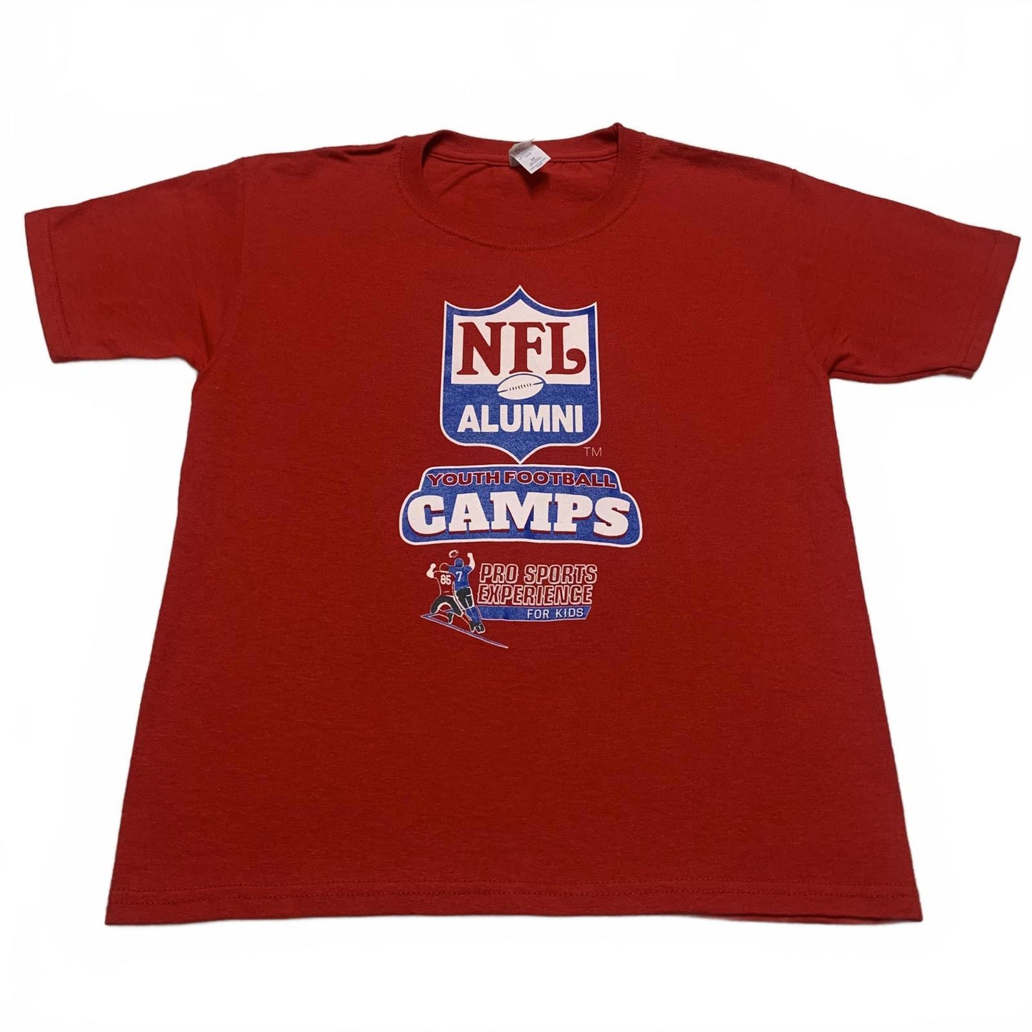 Jerseys DRI-POWER Youth Size Medium Red NFL Alumni Youth Football Camps T-Shirt