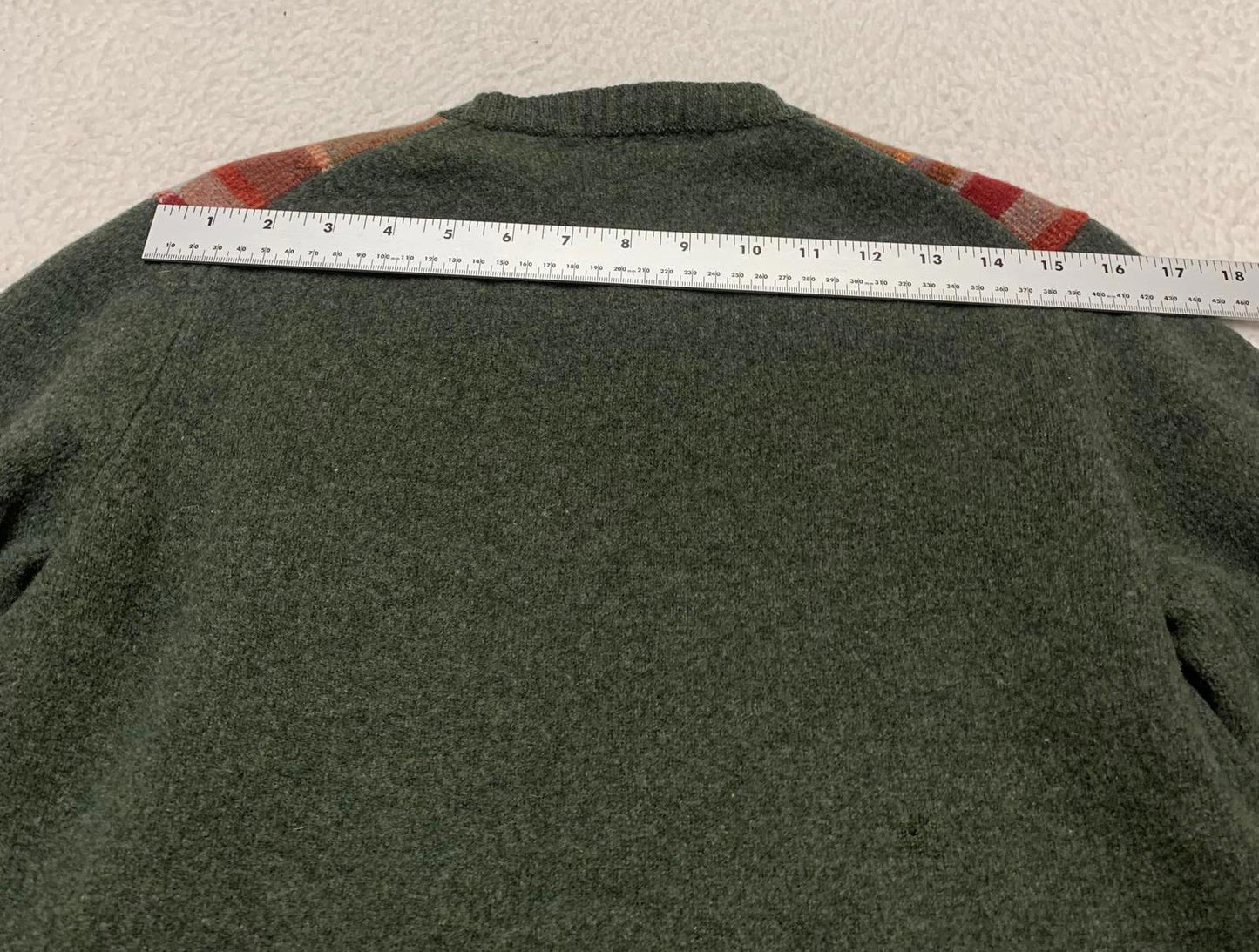 Grant Thomas Men's Size Large Plaid Wool Sweater