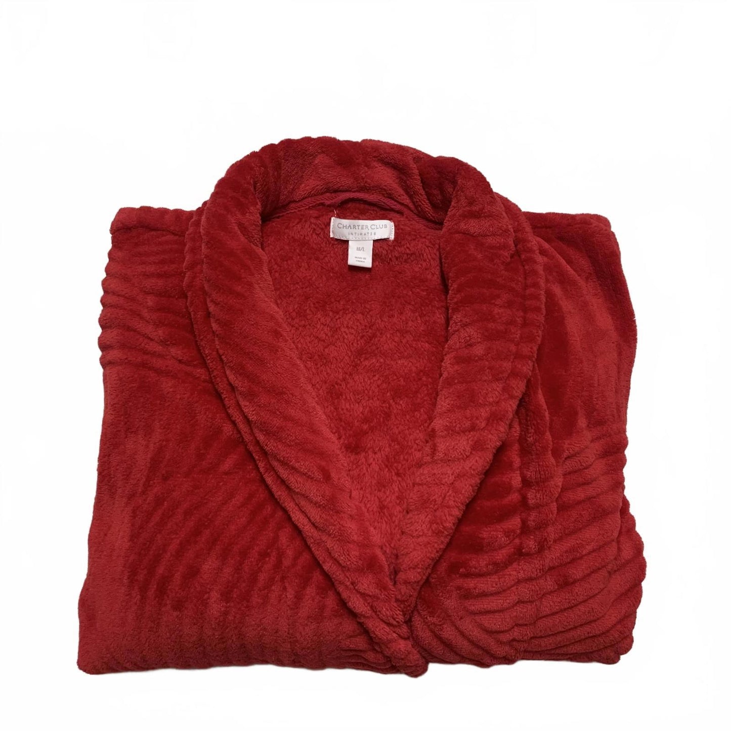 Charter Club Intimates Womens Size M/L Red Fleece Robe