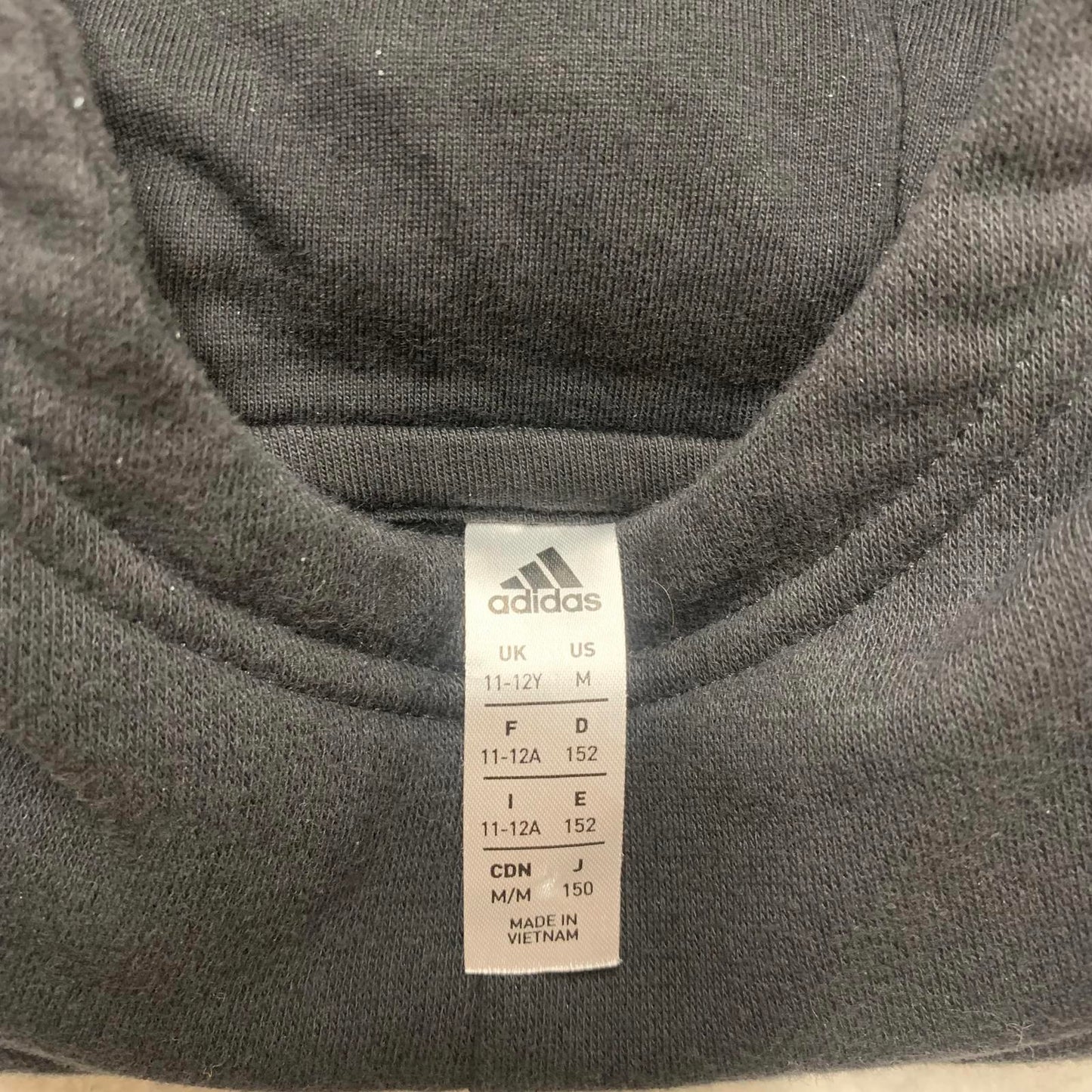 Adidas Youth Medium Black Soccer Club Hoodie Pequanock No 25