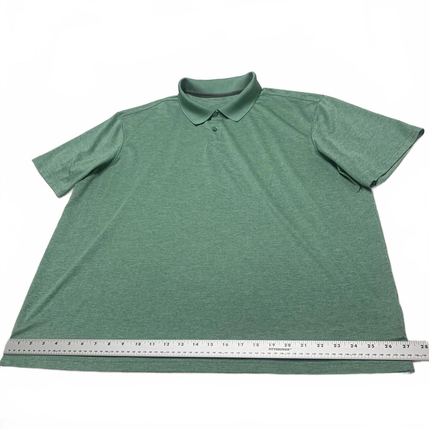 Haggar Mens Size XXLarge Green Comfort Fit Polo Shirt
