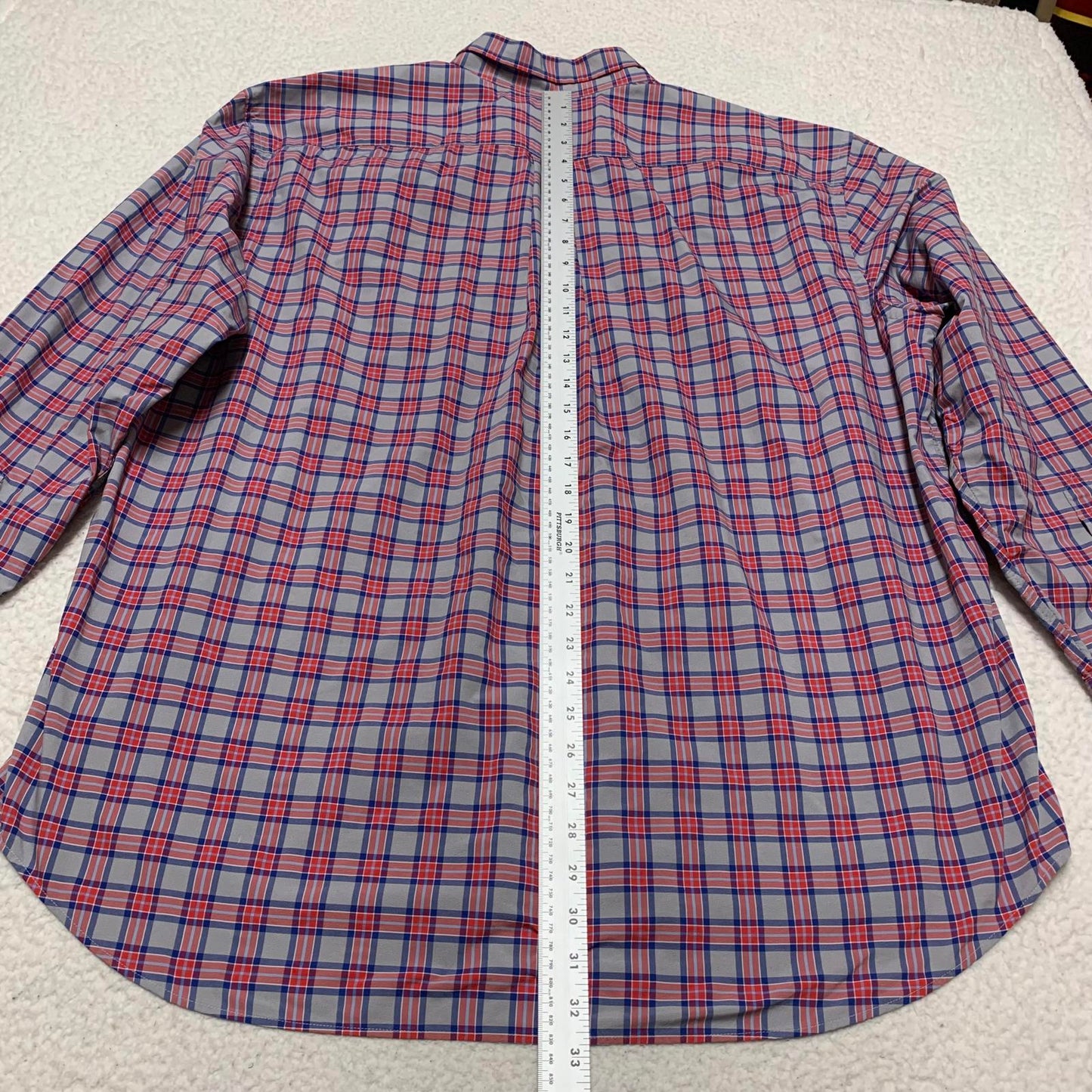 Vineyard Vines Mens Sz XXL Plaid Red Classic Fit Murray Button Shirt