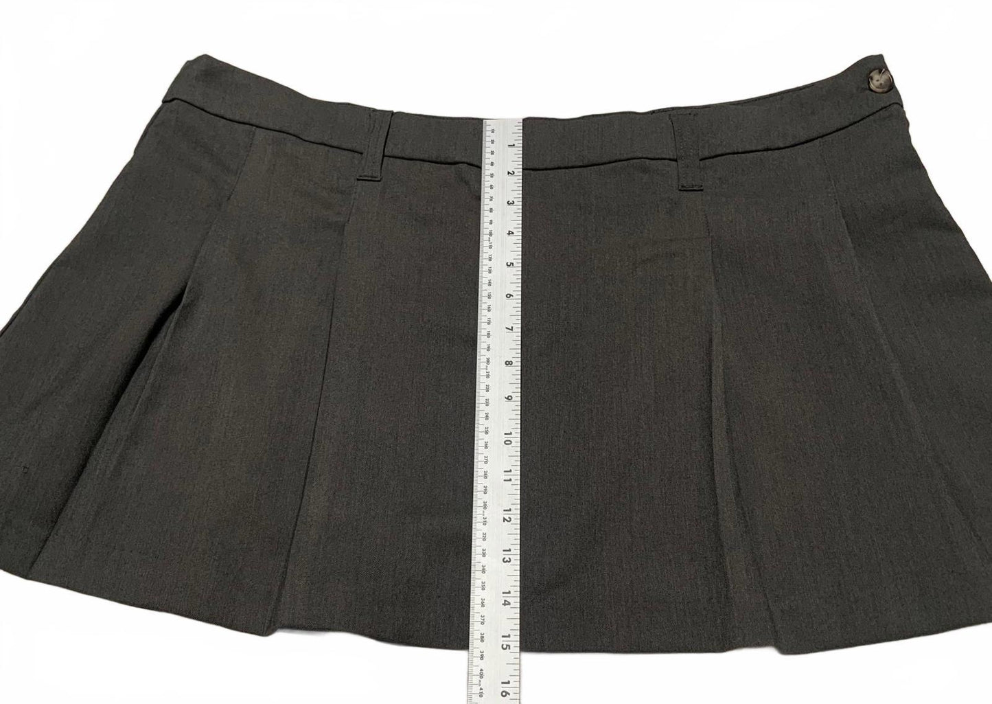 H&M Conscious Collection Womens Sz XL Gray Pleated Mini Skirt W42