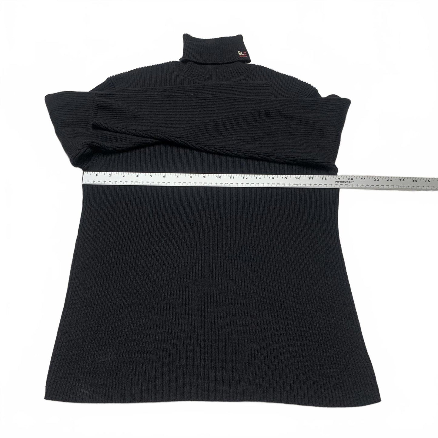 Polo Jeans Co Ralph Lauren Size XLarge Ribbed Black Turtleneck Sweater