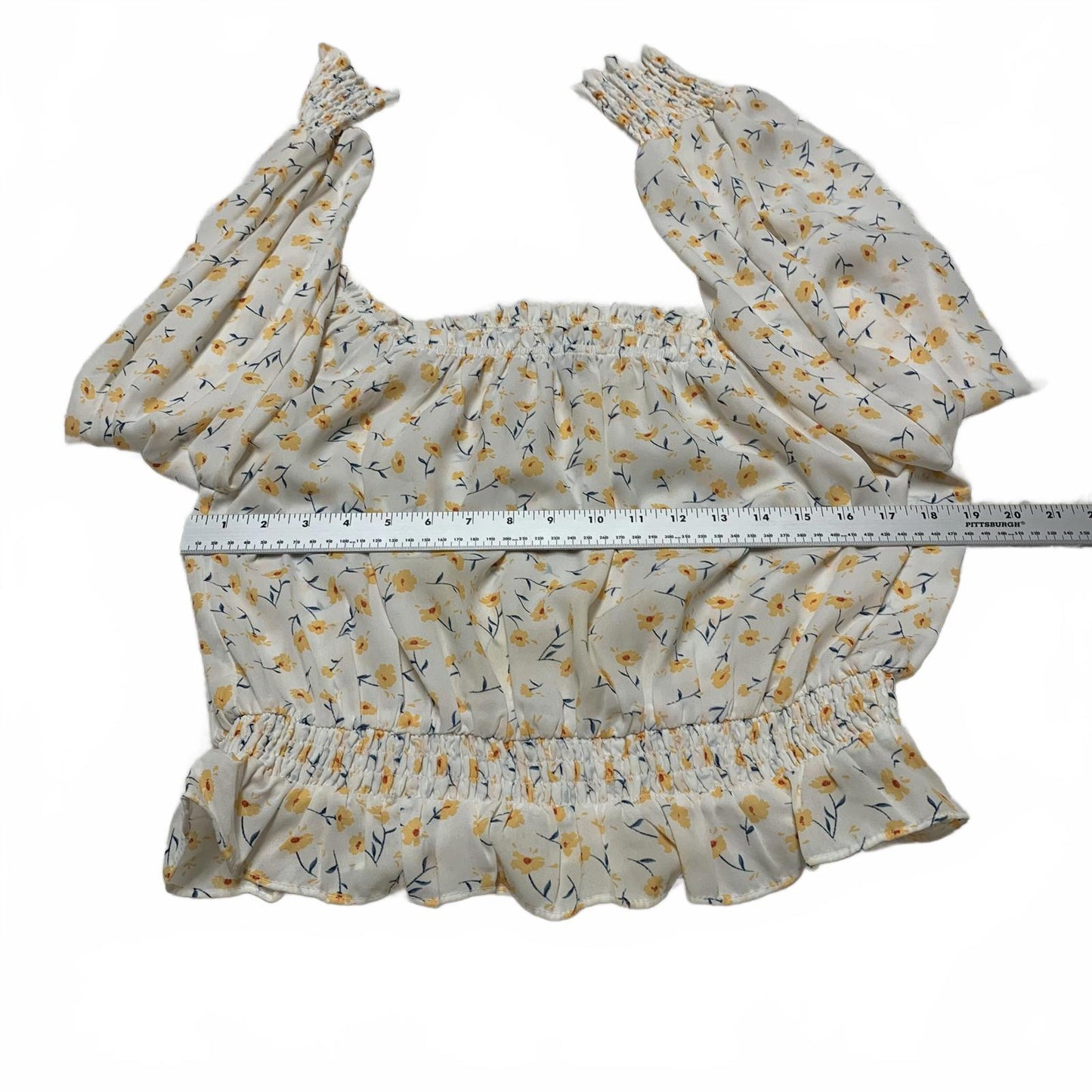 Helen Owen x Aqua Womens Sz Large Floral Off-Shoulder Crop Top