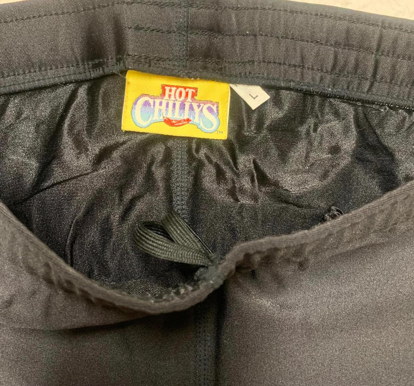 Hot Chillys Men's Size Large Black Royal Blue Athletic Pants