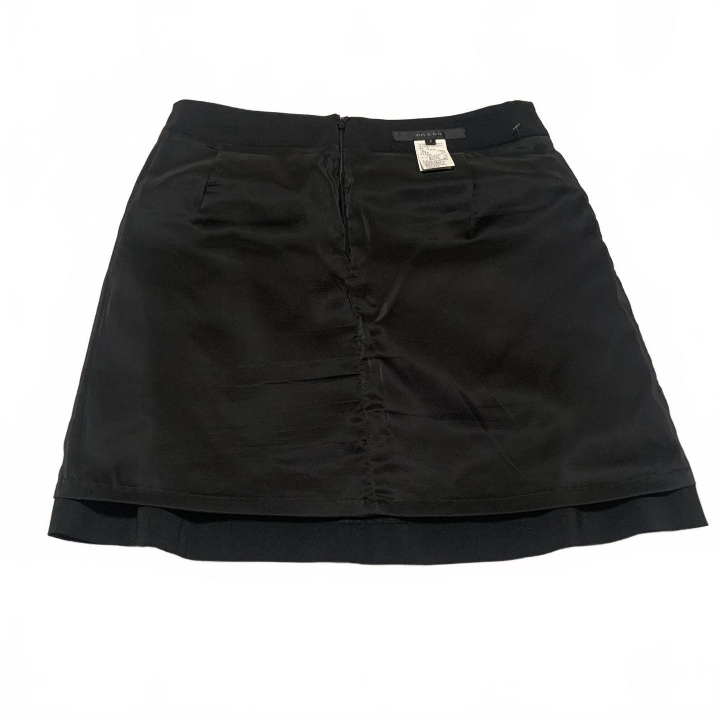 On & On Womens Size 2 Black A-Line Mini Skirt