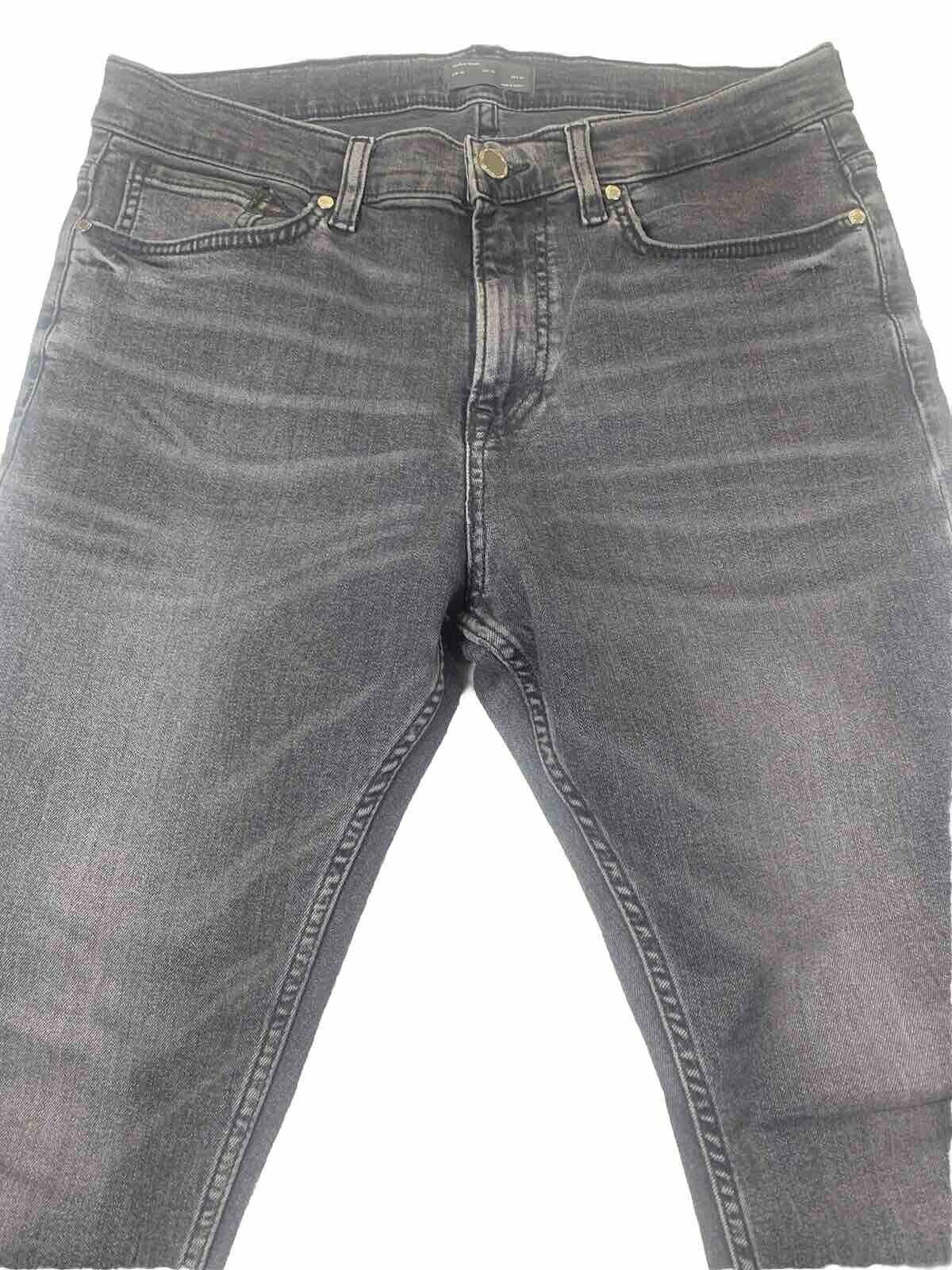 Zara Jeans Men 32 Black Denim Medium Wash Pants