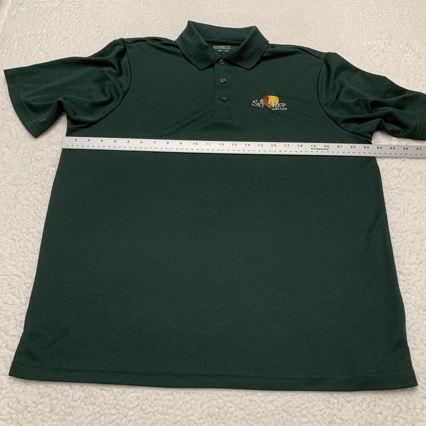 Core 365 Mens Sz Large Green Dri-Fit Polo Shirt Moisture Wicking Anti Microbial