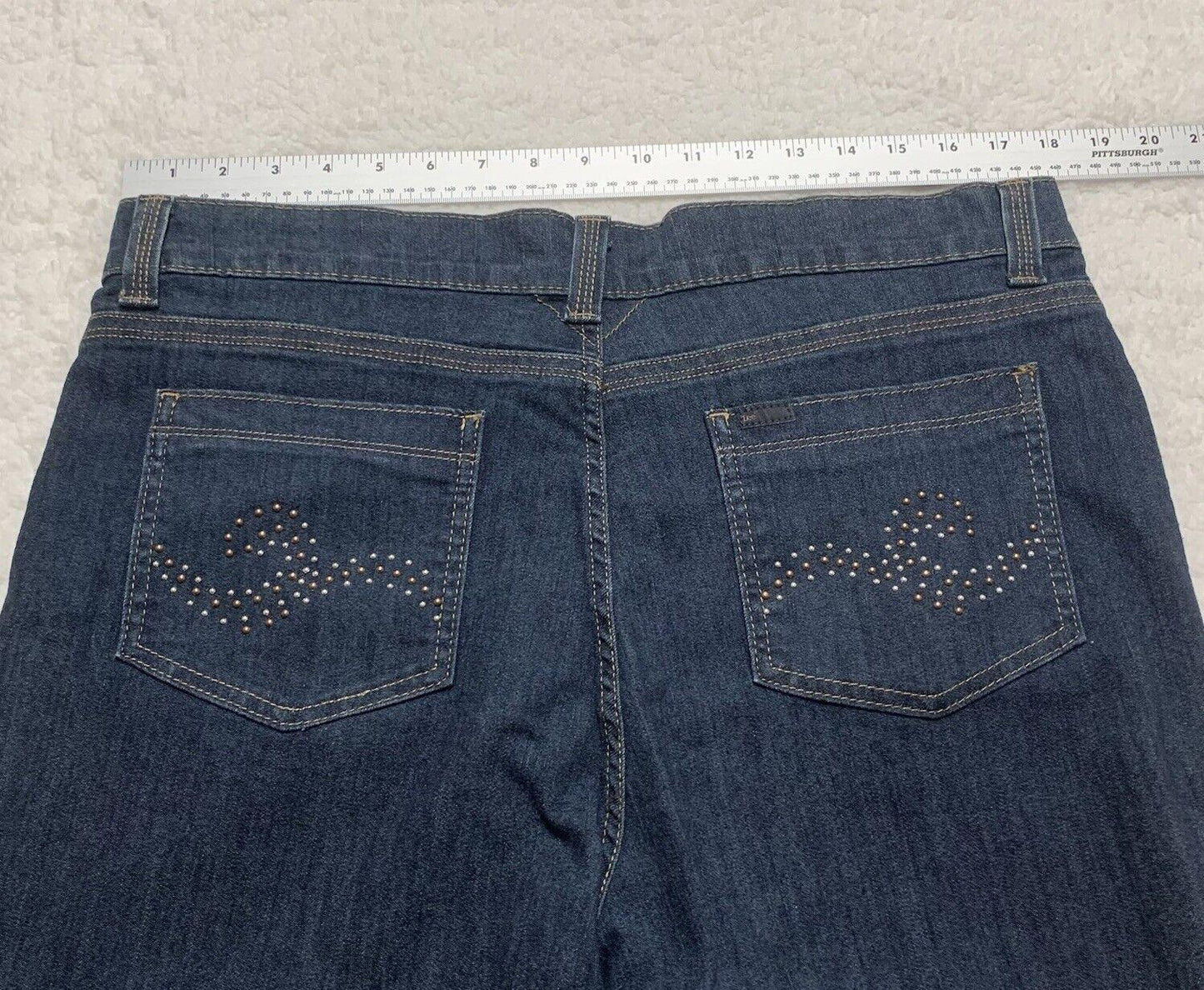 LEE Jeans Women's Sz 18 Short Classic Fit Dark Blue