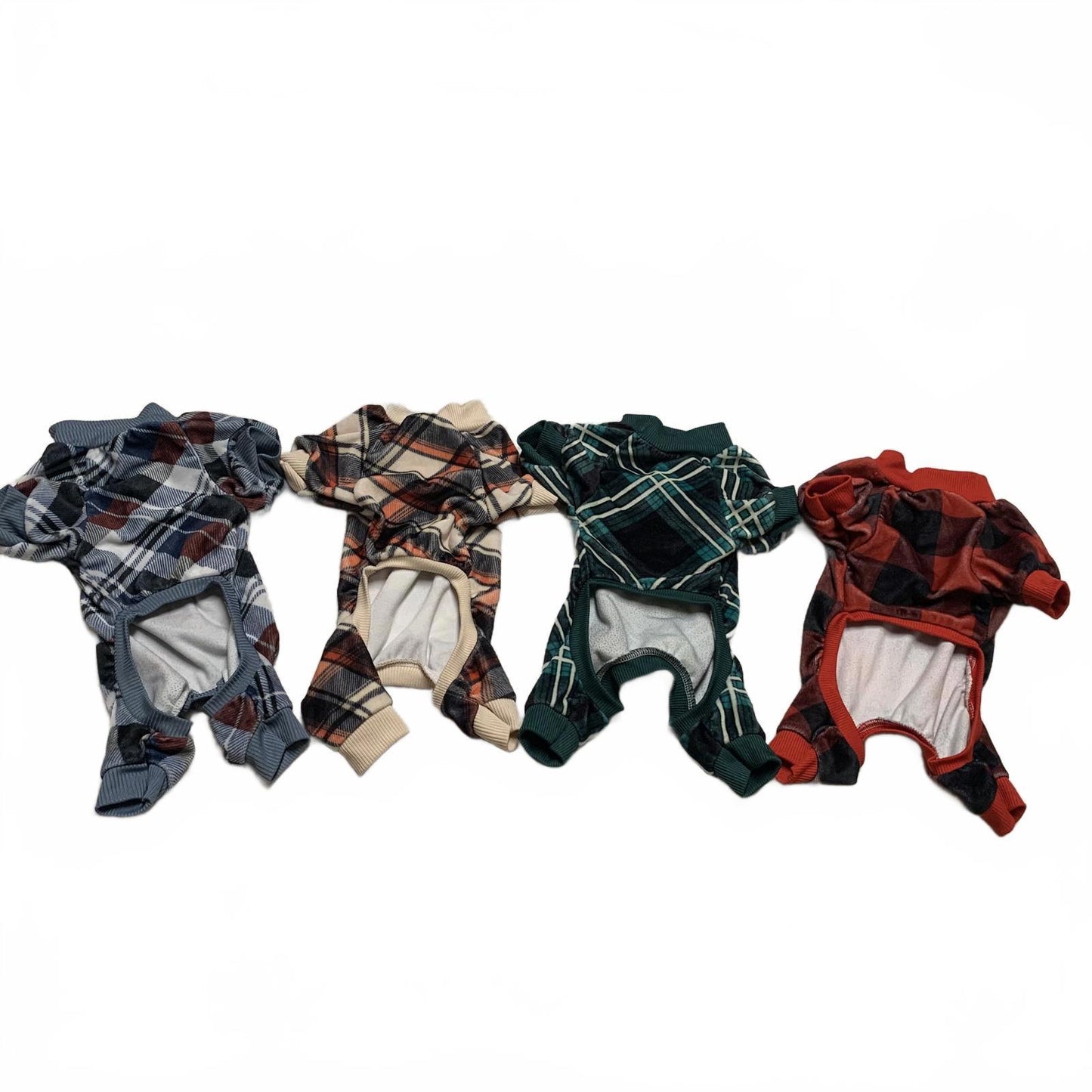 XPUDAC Sz Small Dog Pajamas 4- Pack Jumpsuit Set Pets