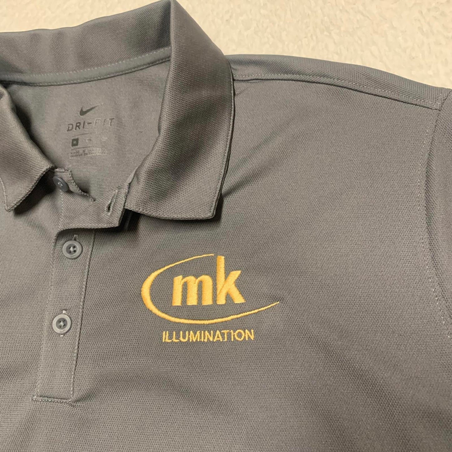 Nike Dri-FIT Gray Polo Shirt with MK Illumination Logo