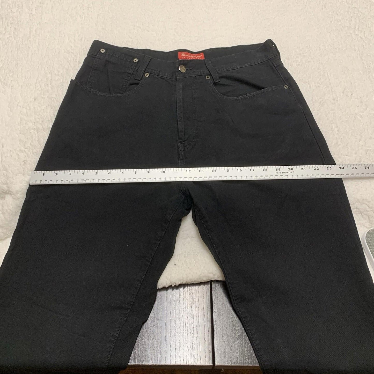 Ben Sherman Jeans Men’s Sz W34 Black Button Fly 34 x 32 Actual Made in Italy