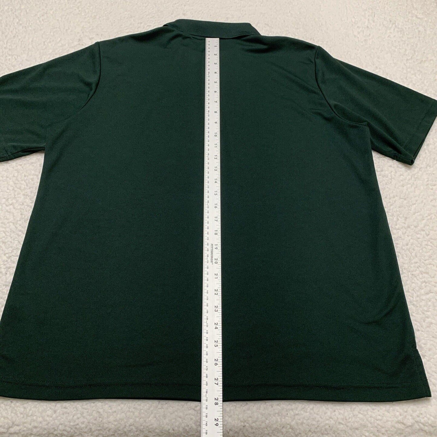 Core 365 Mens Sz Large Green Dri-Fit Polo Shirt Moisture Wicking Anti Microbial