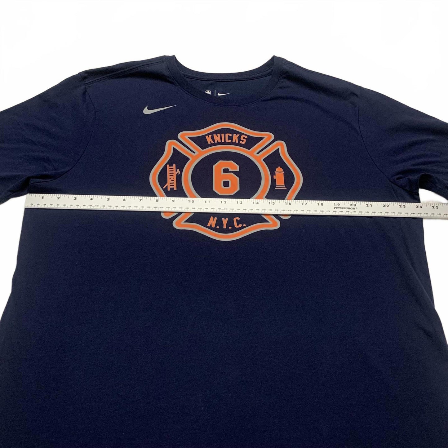 Nike Mens Size XXL Navy Blue Dri-FIT New York Knicks T-Shirt Porzingis #6