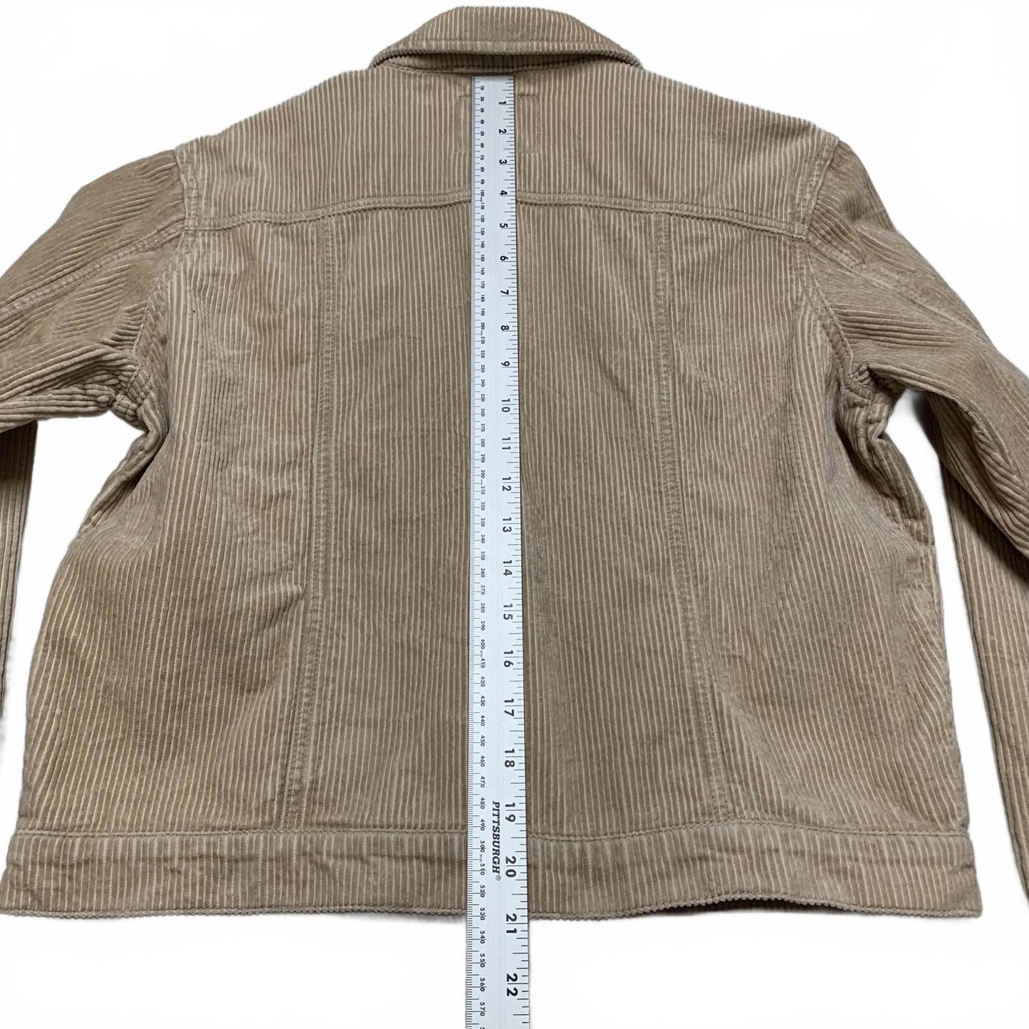 Jacqueline de Yong Women's Sz L/XL 42 Beige Corduroy Cropped Jacket