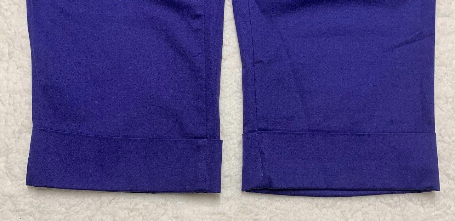 Mossimo Women’s 16 Capri Pants Slacks Purple Cuffed Stretch