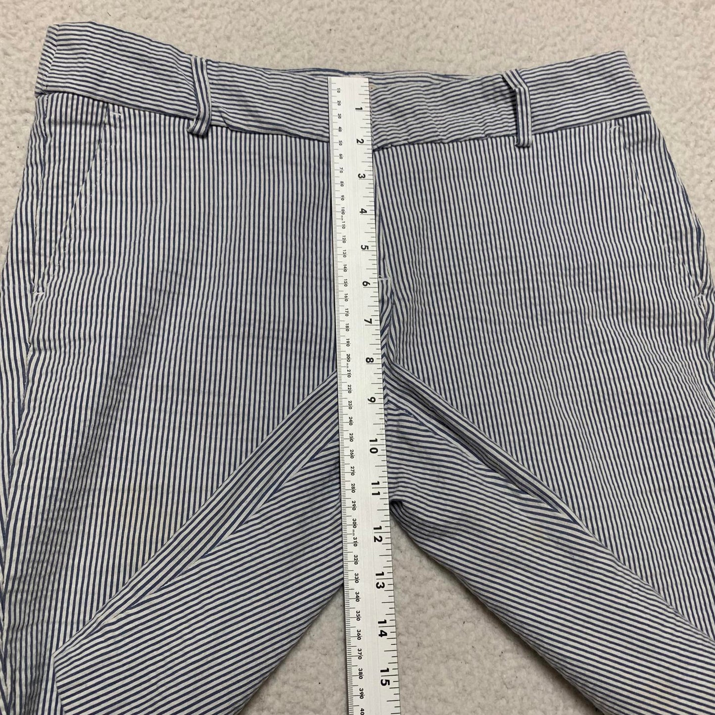 VTG Lila Rose Womens Striped Bermuda Stretch Shorts Sz 10 W32