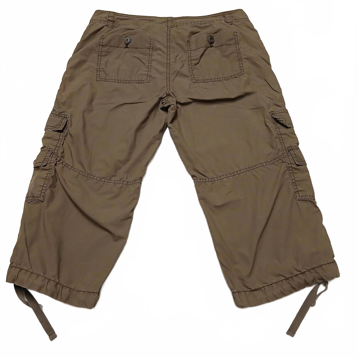 Ann Taylor Loft Women's Sz 4 Petite Brn Cargo Capris Outdoor Camping Adventures