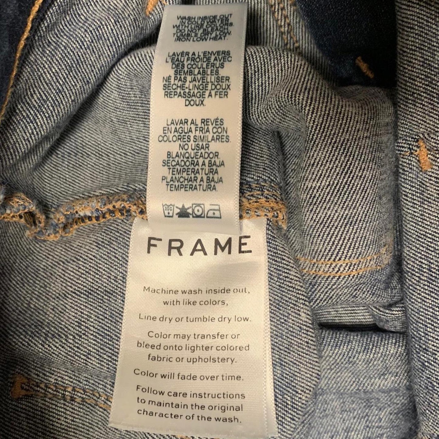 FRAME Le Bardot Crop Flare Jeans Womens Sz 23 Blue W24x26.5 USA