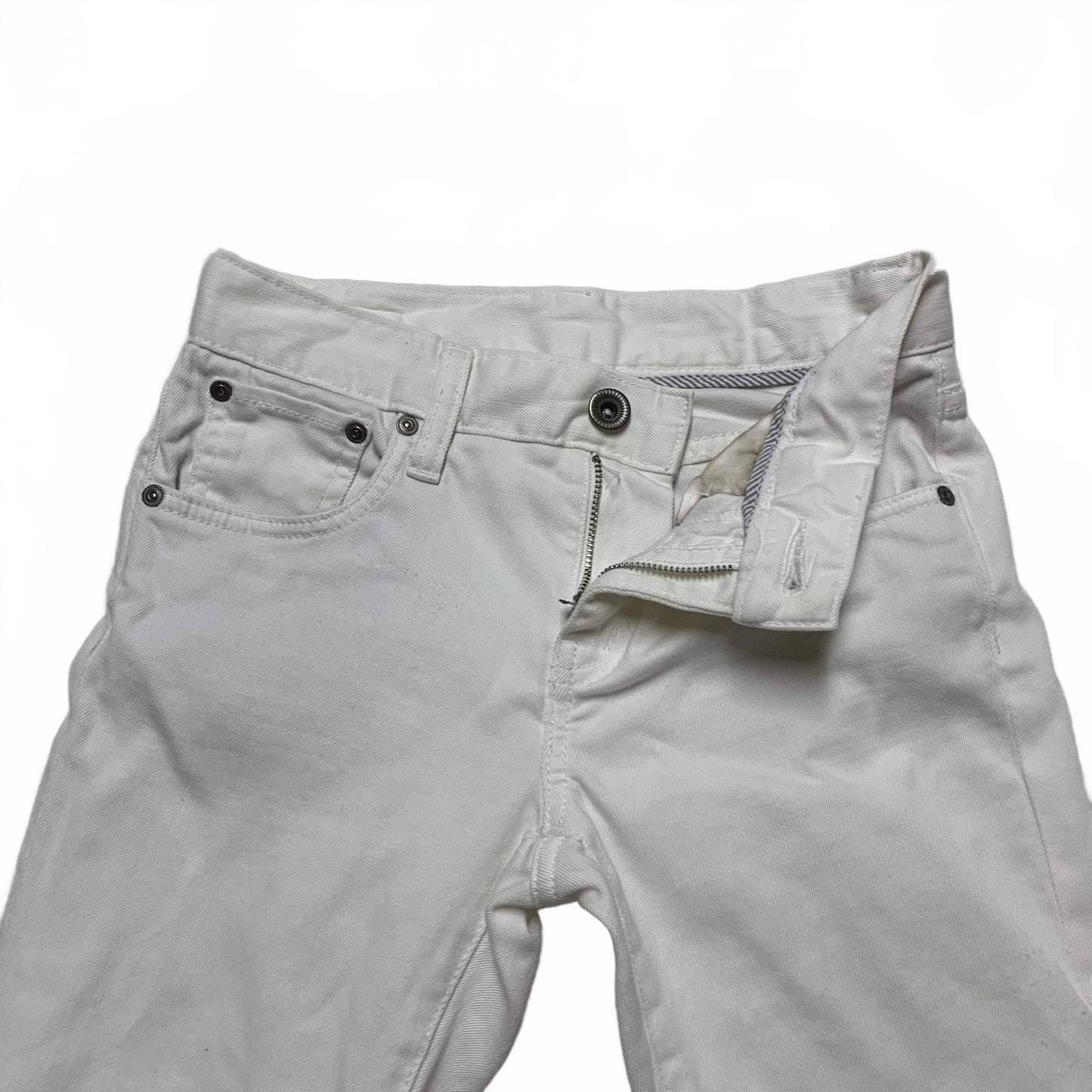 23KU Premium Denim by Onward Kashiyama Women's White Japanese Jeans 27x24.5
