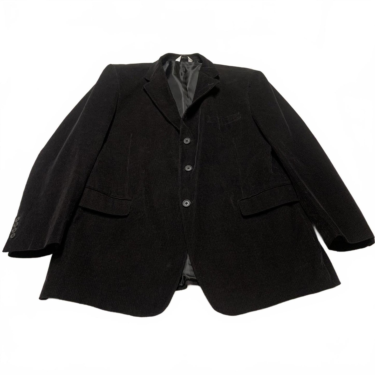 Linea Uomo Men's 48L Black Corduroy Blazer