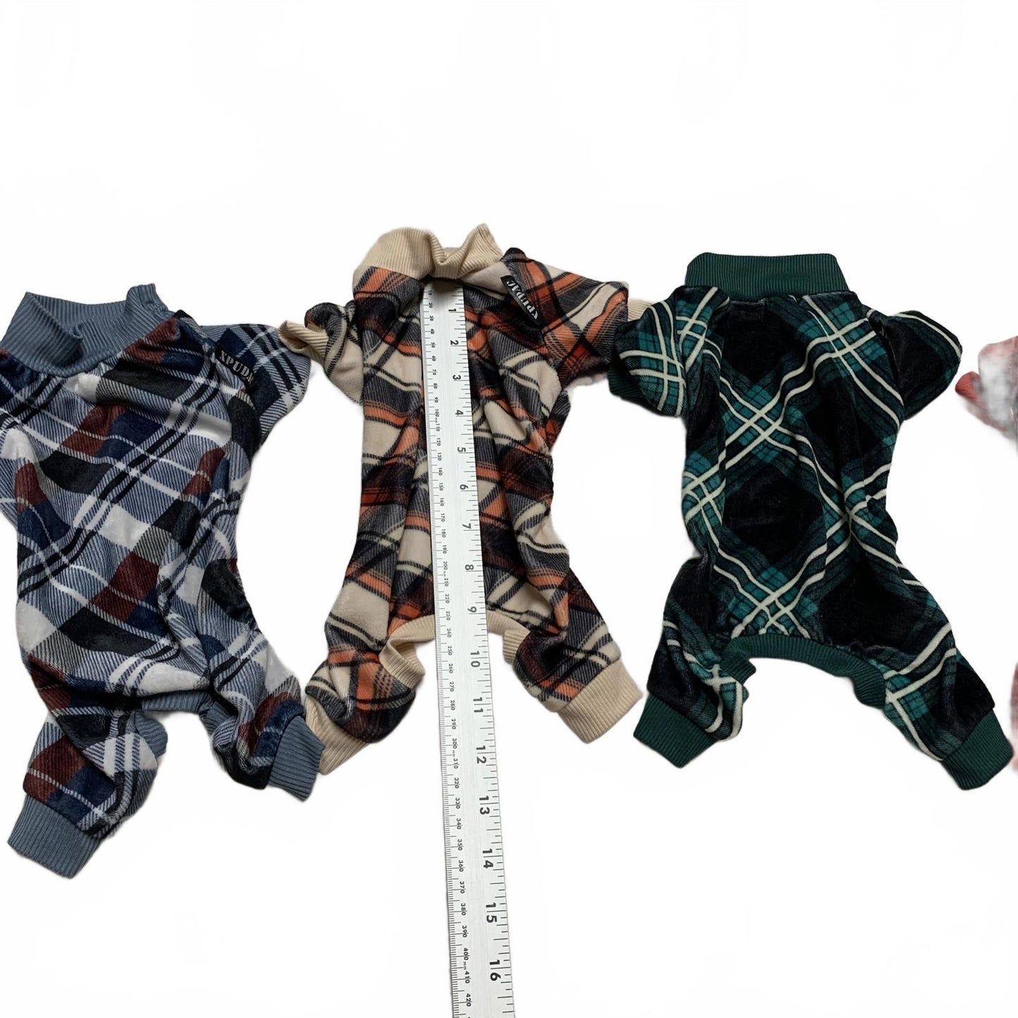 XPUDAC Sz Small Dog Pajamas 4- Pack Jumpsuit Set Pets