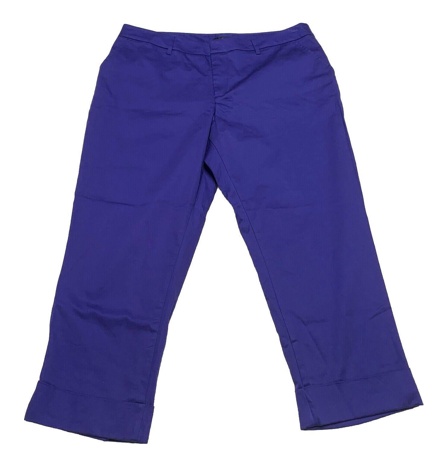 Mossimo Women’s 16 Capri Pants Slacks Purple Cuffed Stretch
