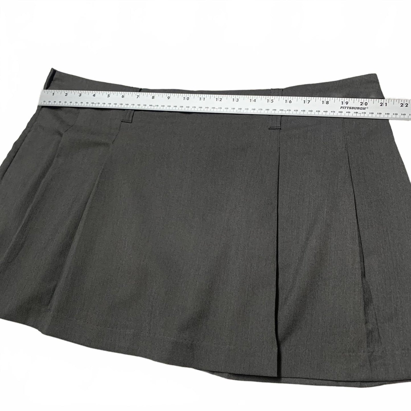 H&M Conscious Collection Womens Sz XL Gray Pleated Mini Skirt W42