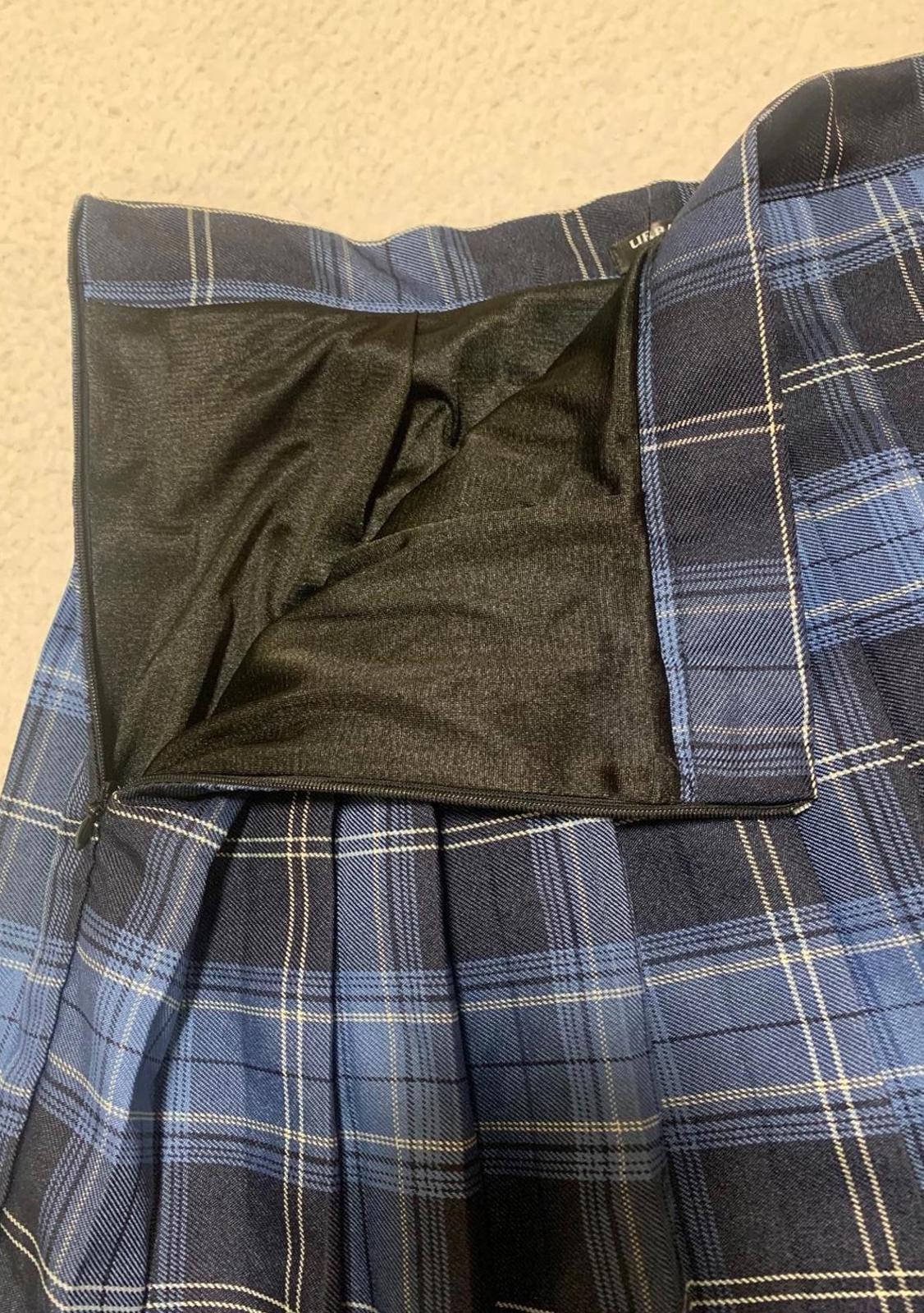Urban Coco Womens Size Medium Blue Plaid Pleated Mini Skirt Skort