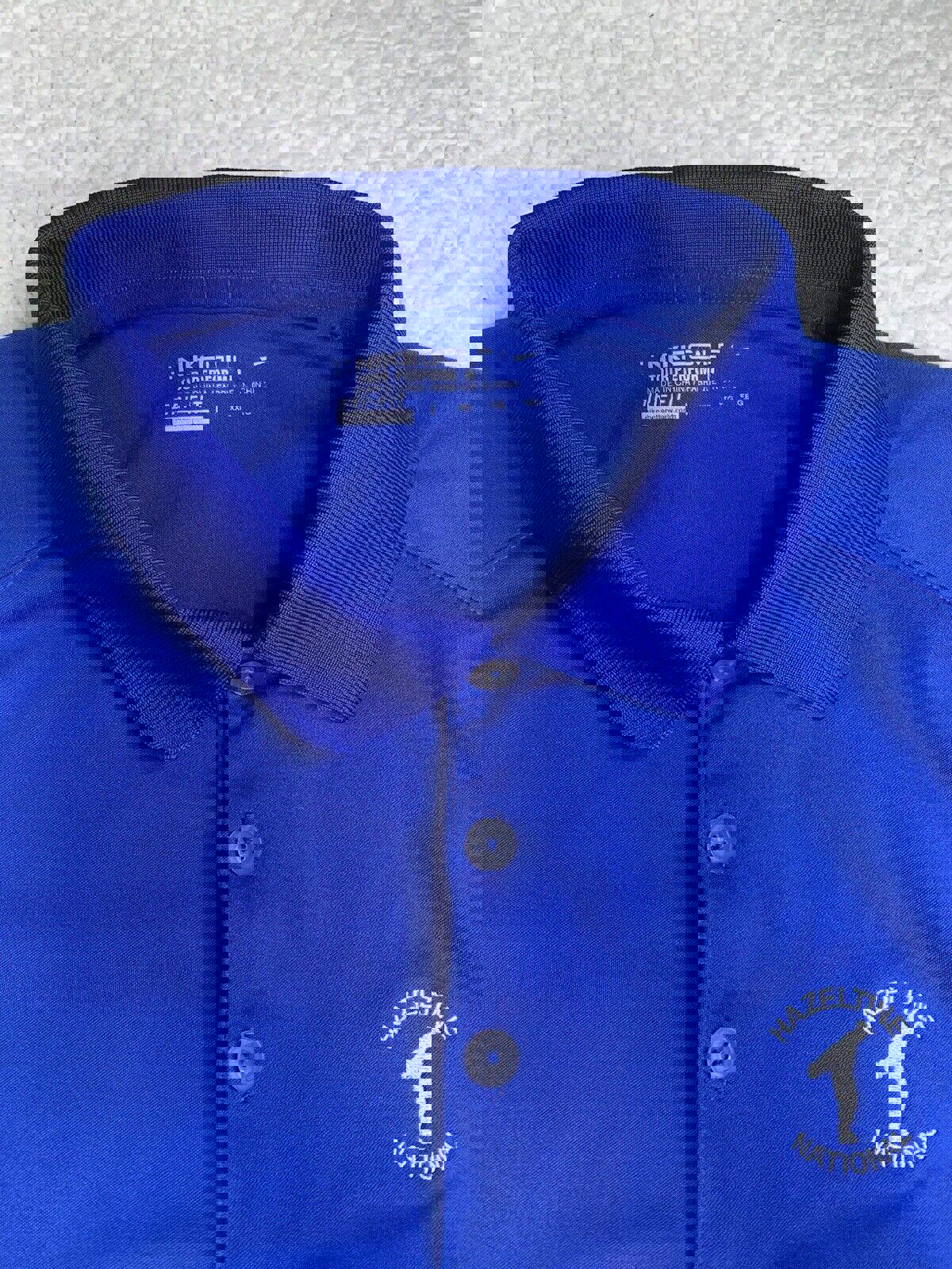 Nike Golf Shirt Men's XXL M Blue Short Sleeve Polo Dri-Fit