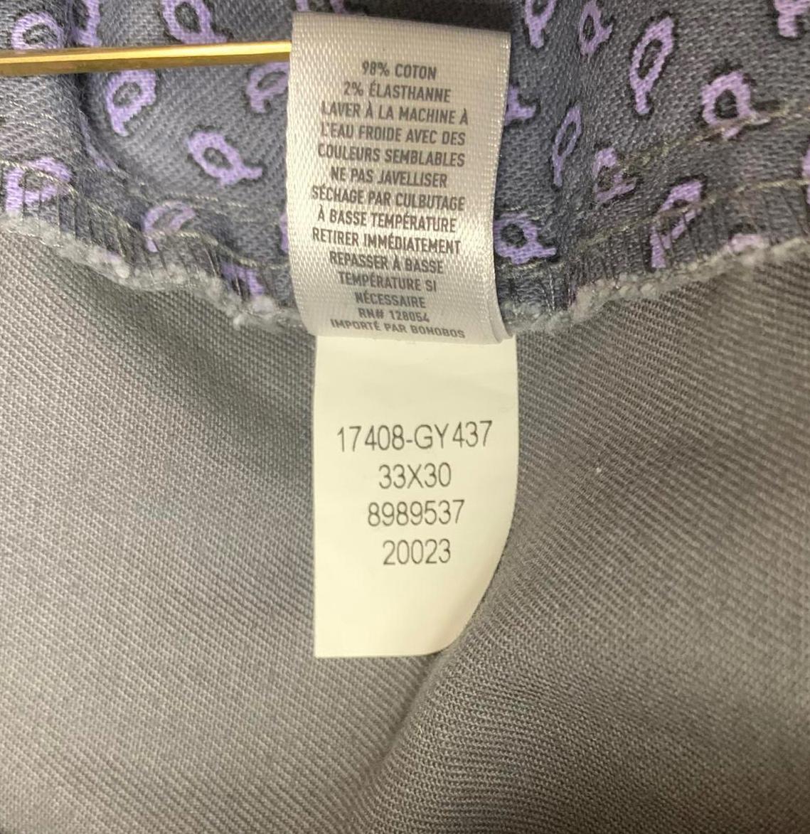 Bonobos Men's Size 33x30 Gray Chino Pants W31 X 30L Actual