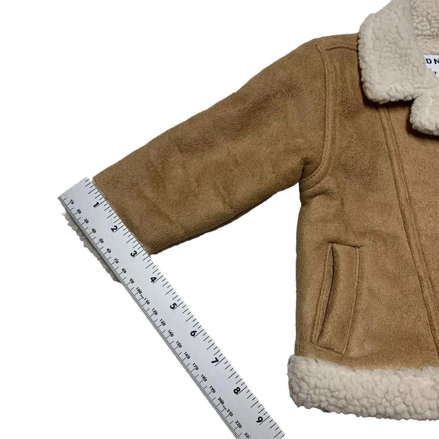 Old Navy Baby Toddler Size 18-24 M Camel Faux Suede Sherpa Coat