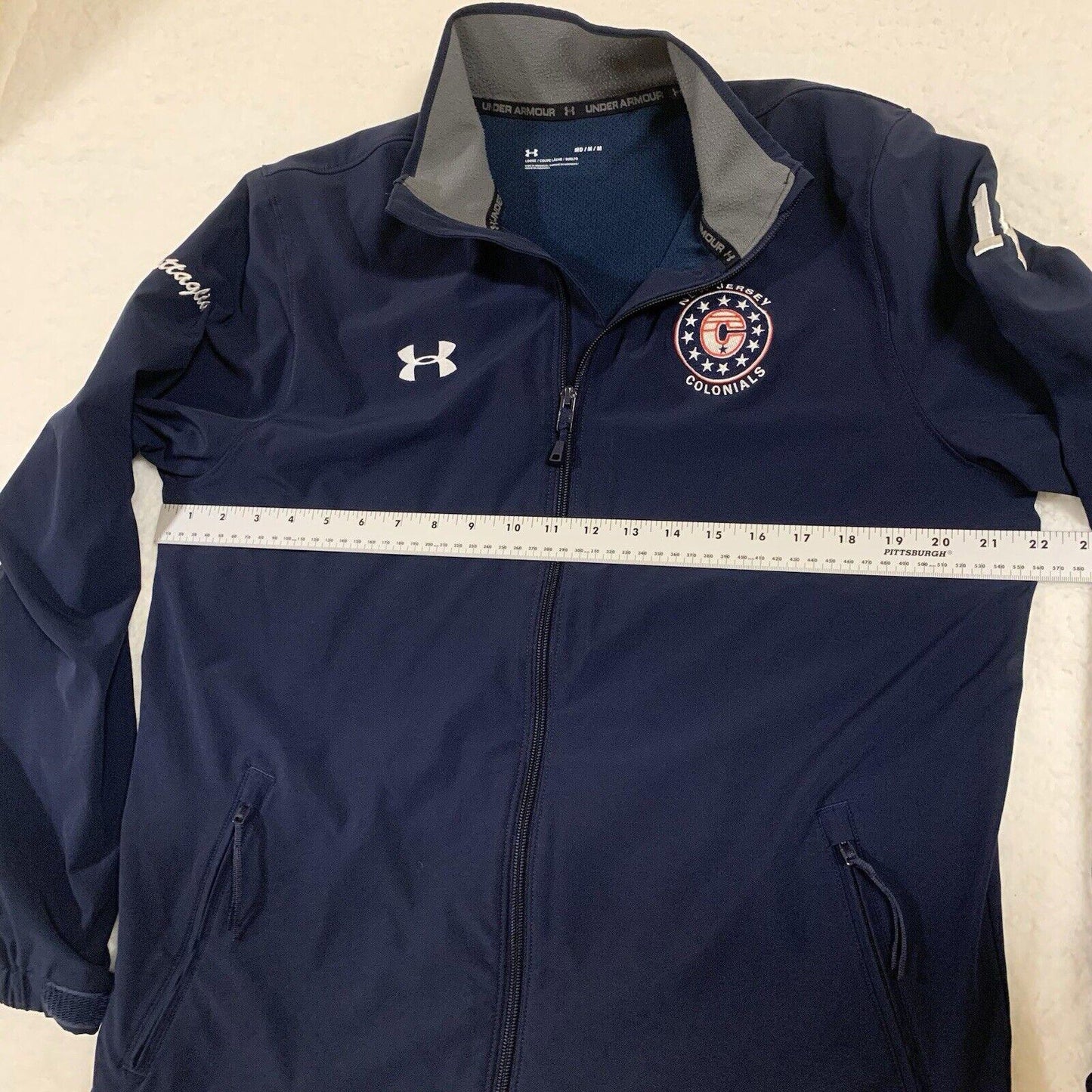 Under Armour Windbreaker RainJacket Mens Size M New Jersey Colonials Hockey