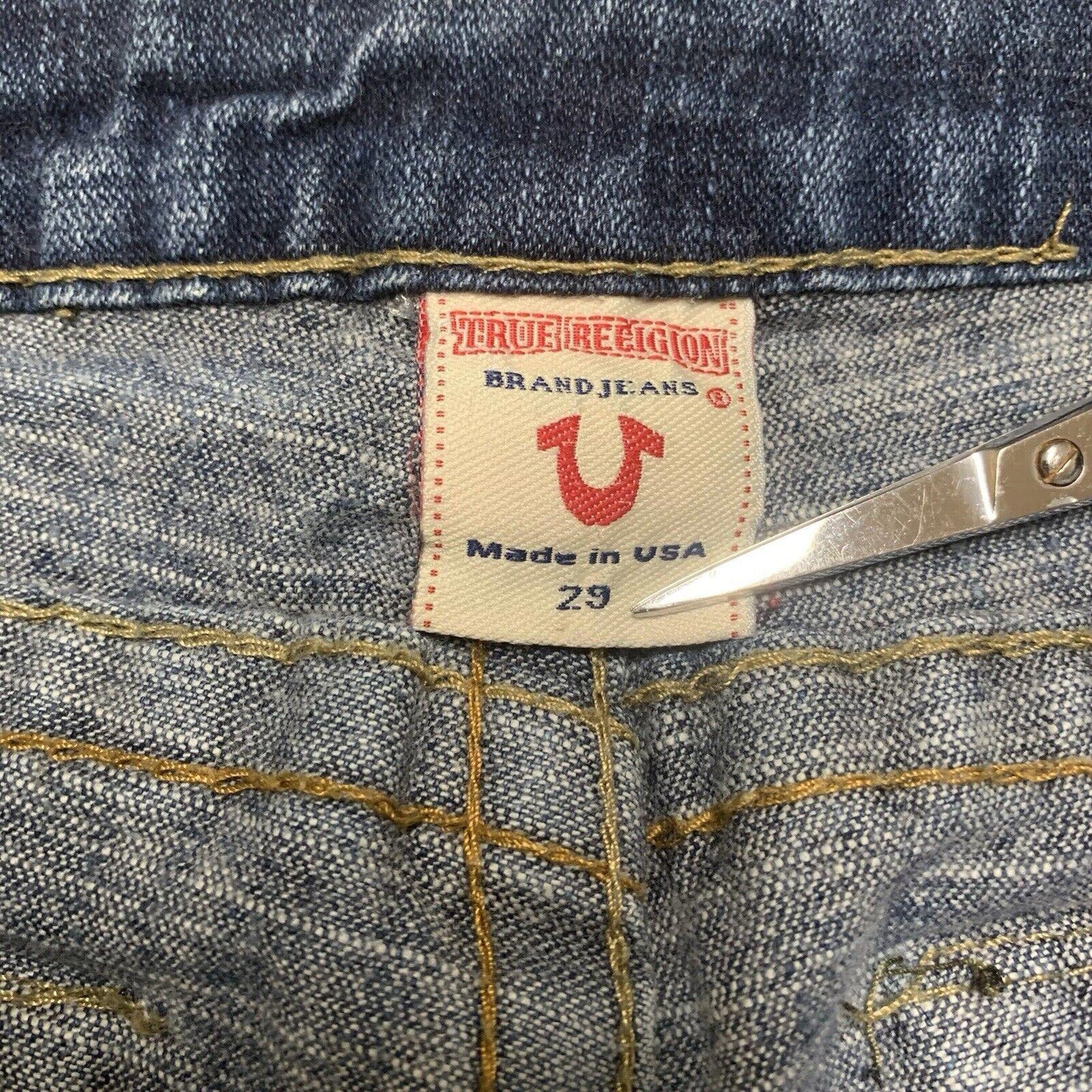 True Religion Skinny Jeans Women's Sz 29 Blue Back Flap