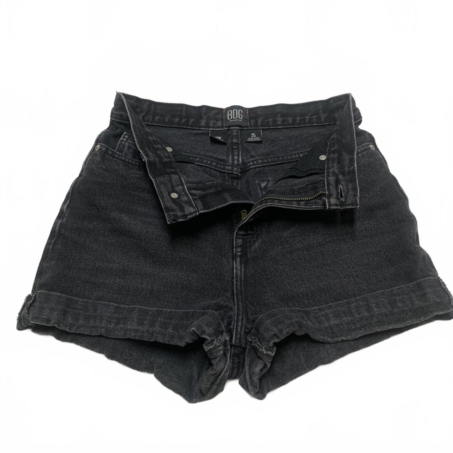 BDG Womens Size 25 Black Mom High-Rise Denim Shorts