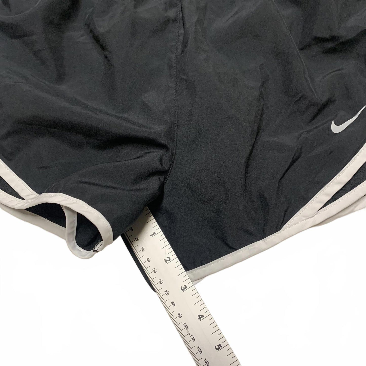 Nike Dri Fit Women's Sz Small Running Shorts Black White Trim