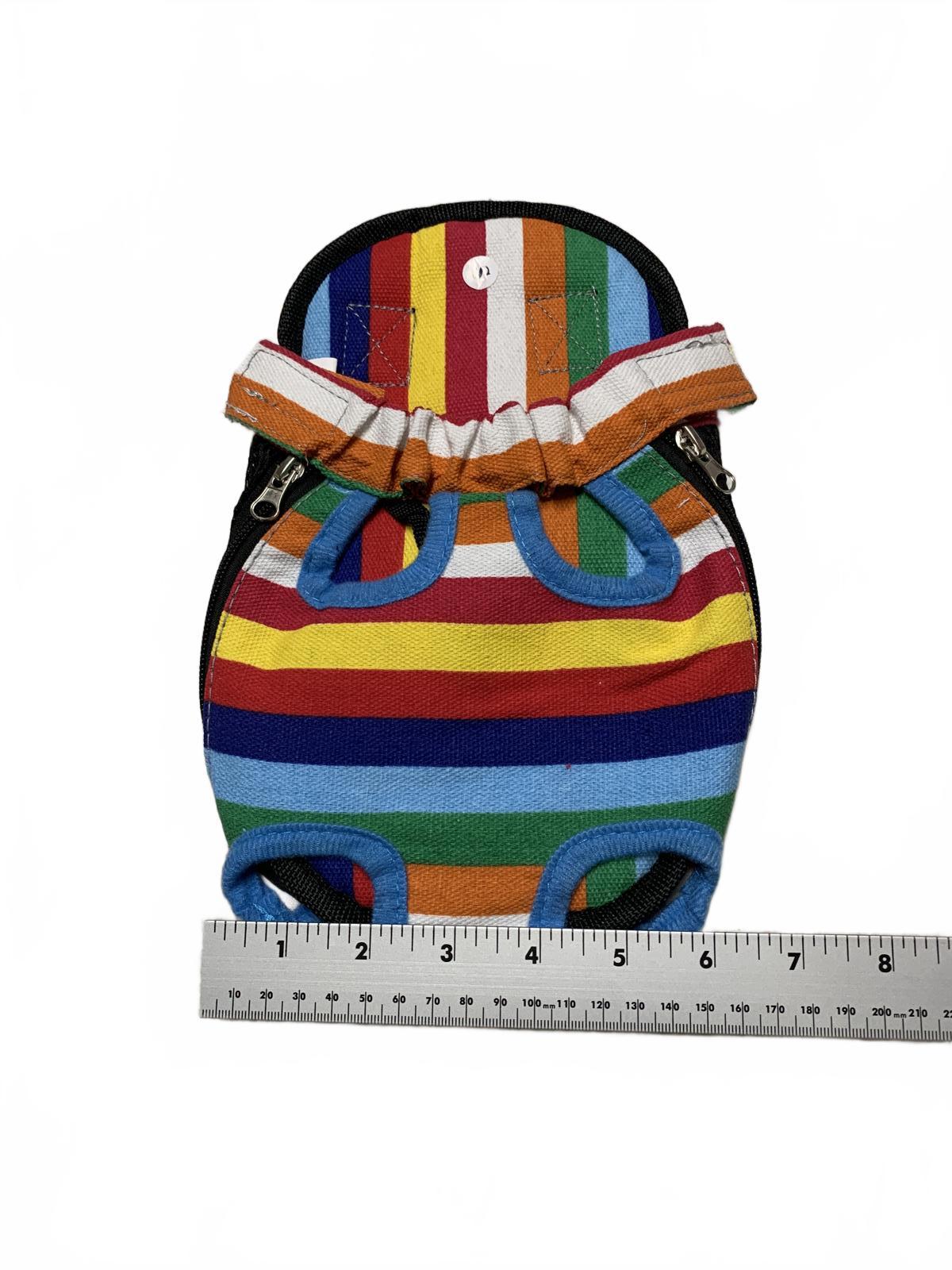 Colorful Striped Dog Harness Sz S Multicolor Adjustable Straps Unbranded