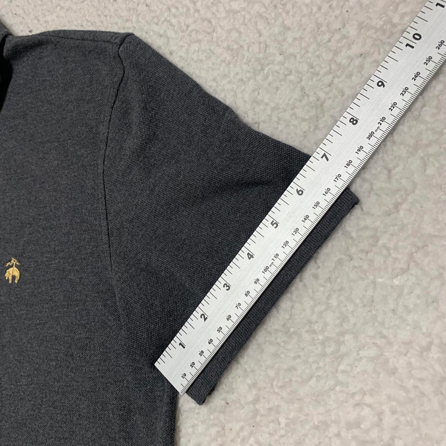 Brooks Brothers 1818 Men’s Size Large Gray Performance Polo Slim Fit Cotton