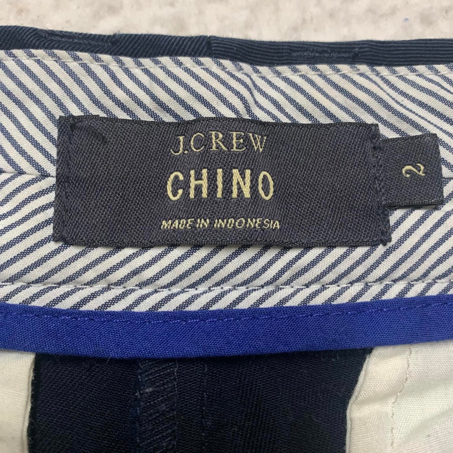 J.Crew Womens Chino Shorts Sz 2 Navy Blue W30.5 Cotton