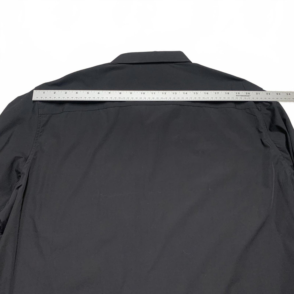 Camisa de manga larga con botones negra Paul Jones para hombre, talla 4XL