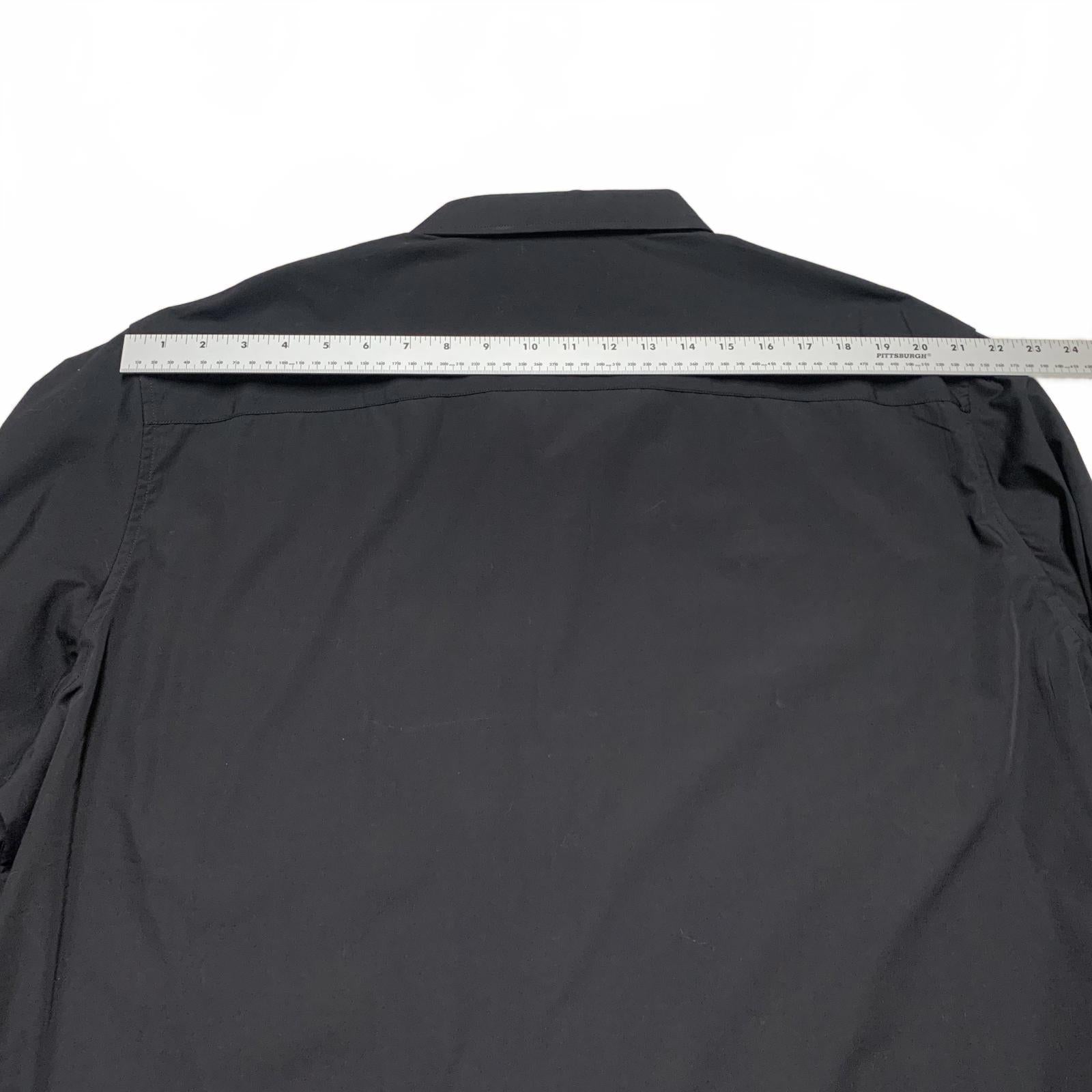 Camisa de manga larga con botones negra Paul Jones para hombre, talla 4XL