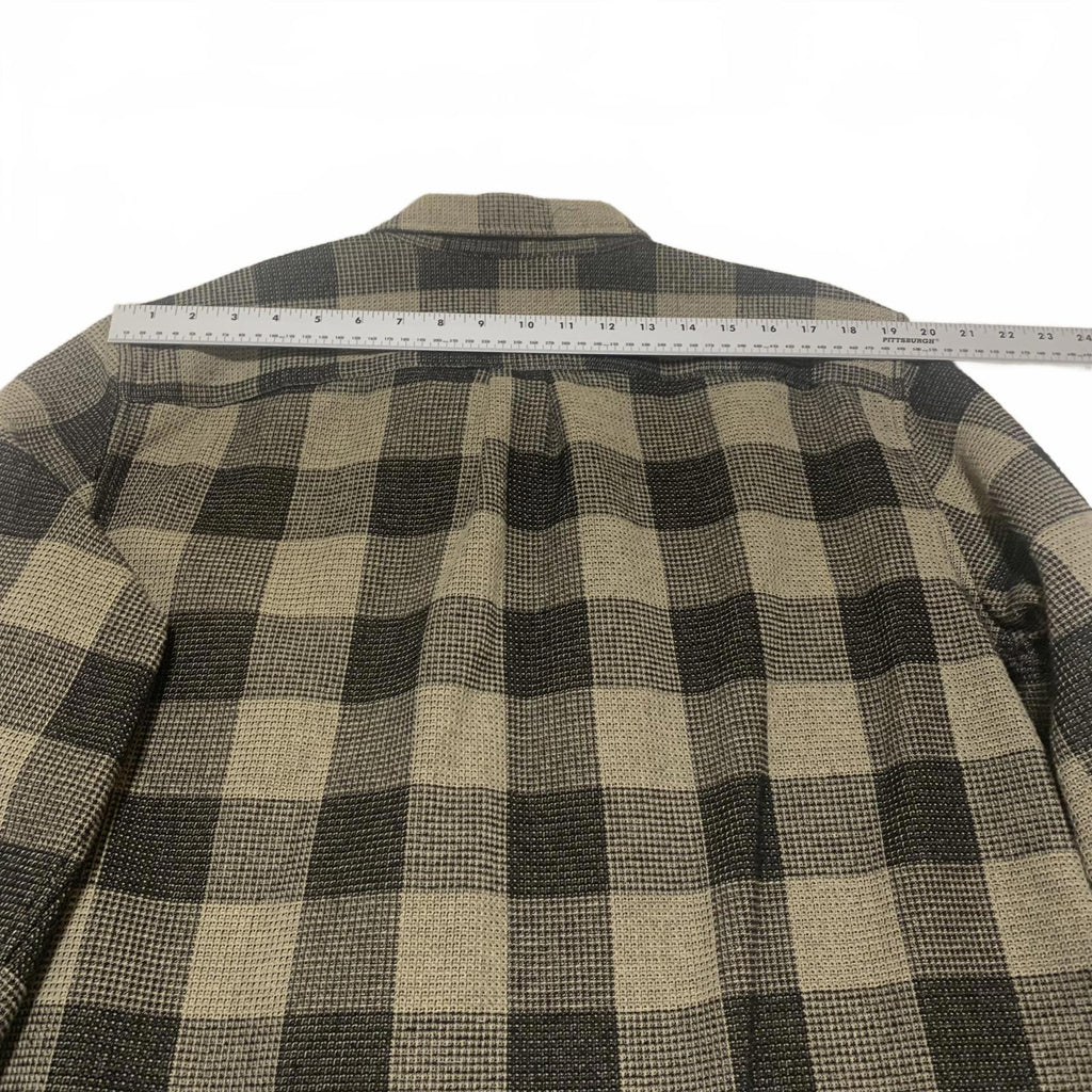Camisa de botones de corte estándar de GAP para hombre, talla XL, color oliva y negro, con cuadros estilo búfalo