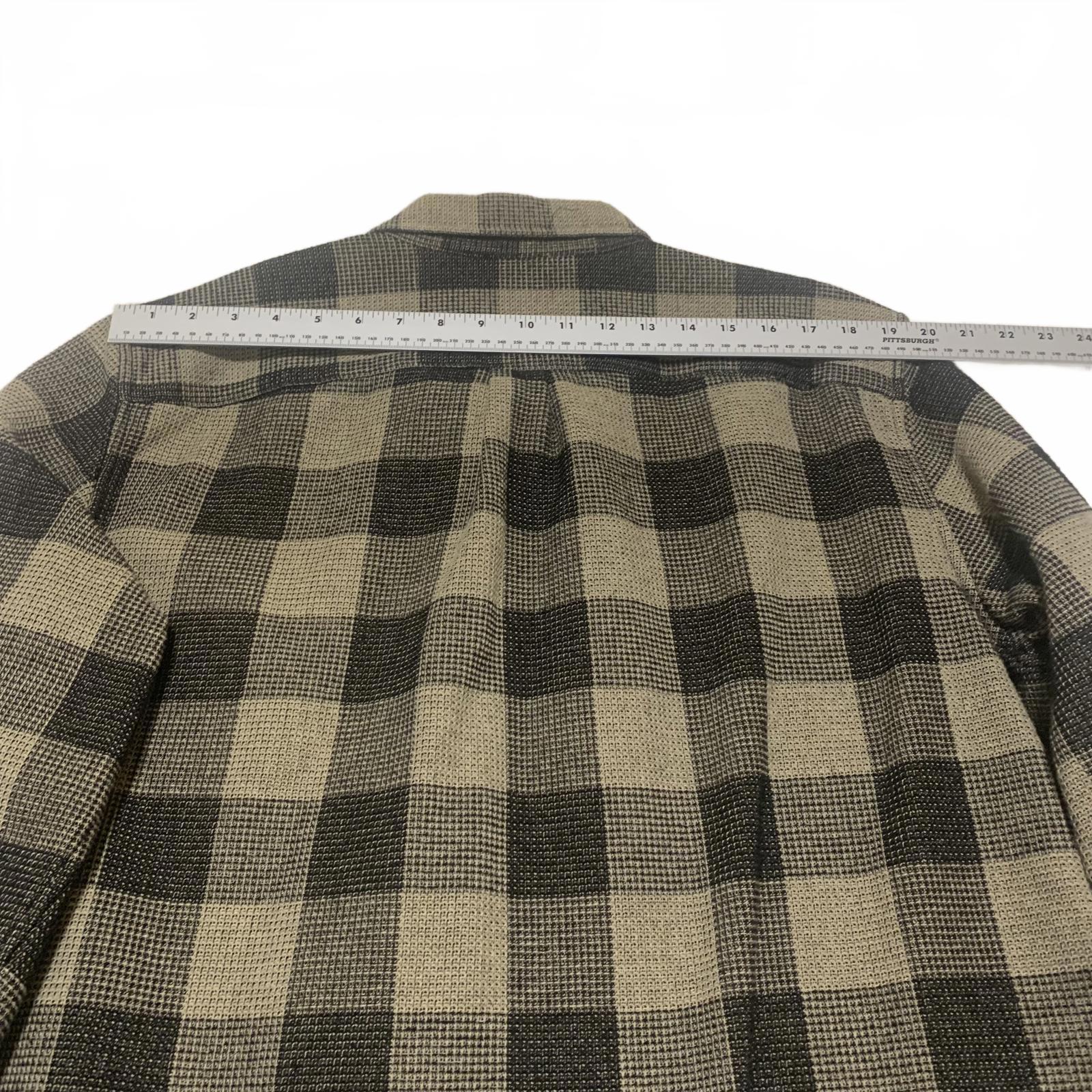 Camisa de botones de corte estándar de GAP para hombre, talla XL, color oliva y negro, con cuadros estilo búfalo