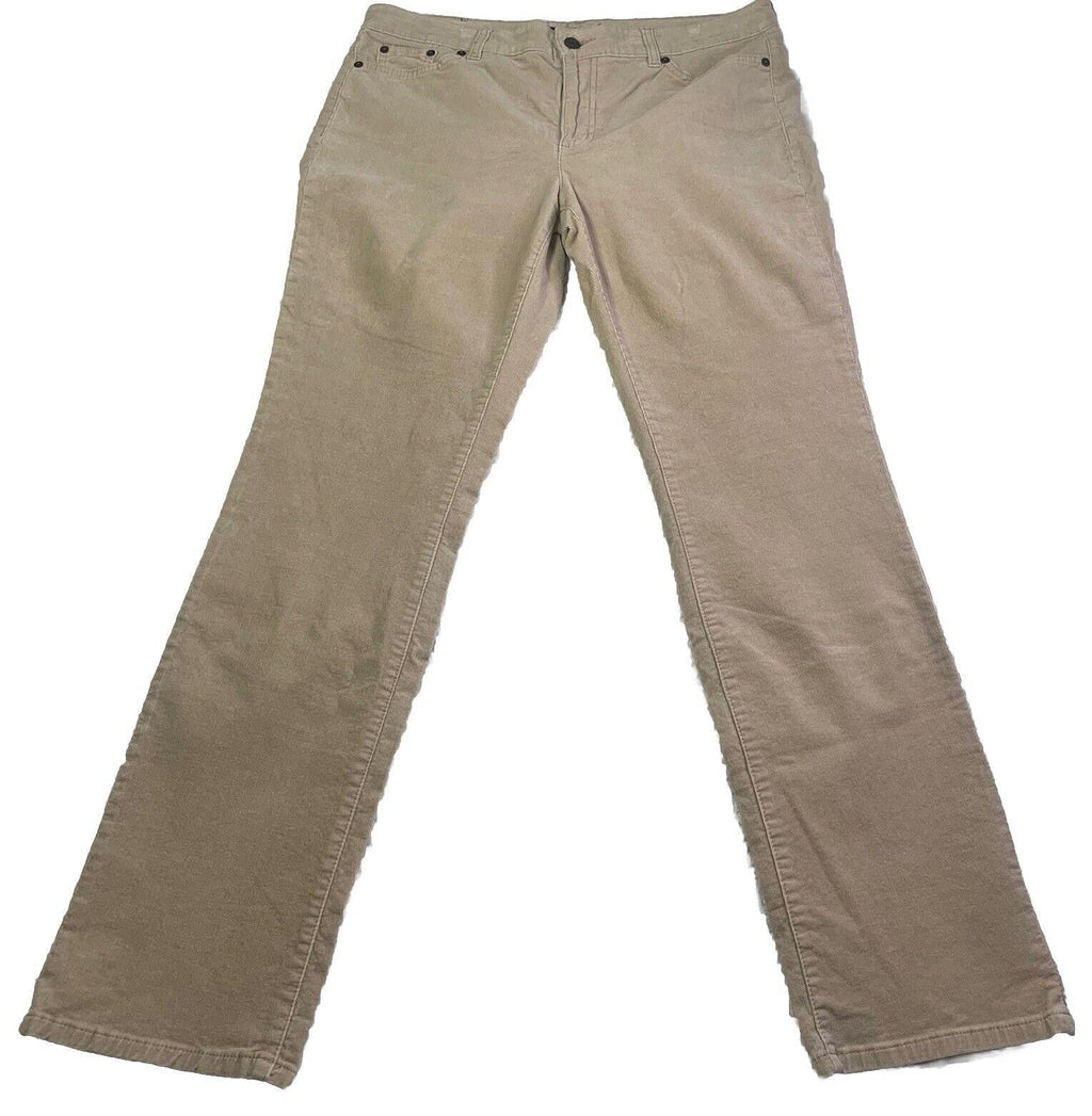 Pantalones vaqueros de pana LRL Ralph Lauren para mujer, talla 10, color tostado