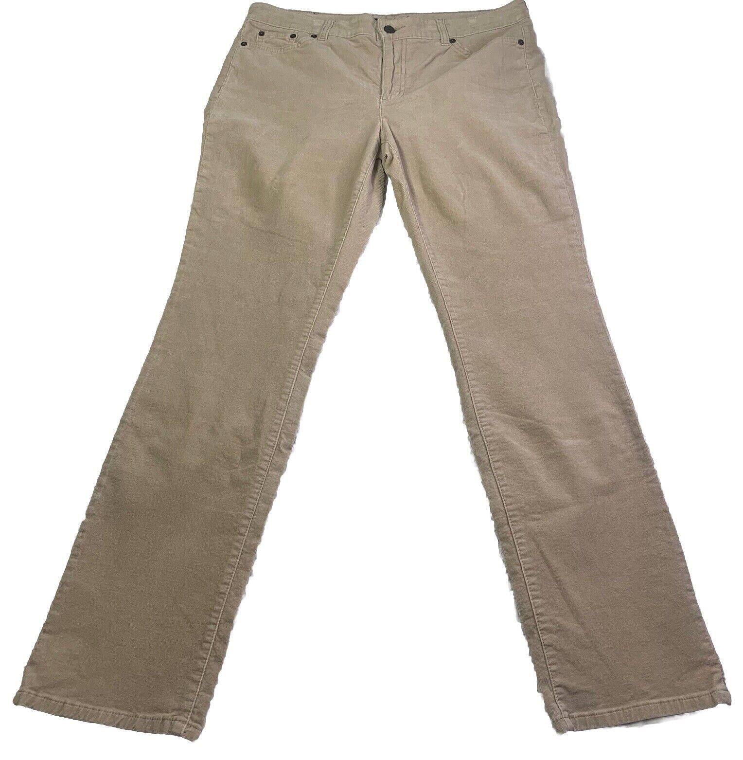 Pantalones vaqueros de pana LRL Ralph Lauren para mujer, talla 10, color tostado