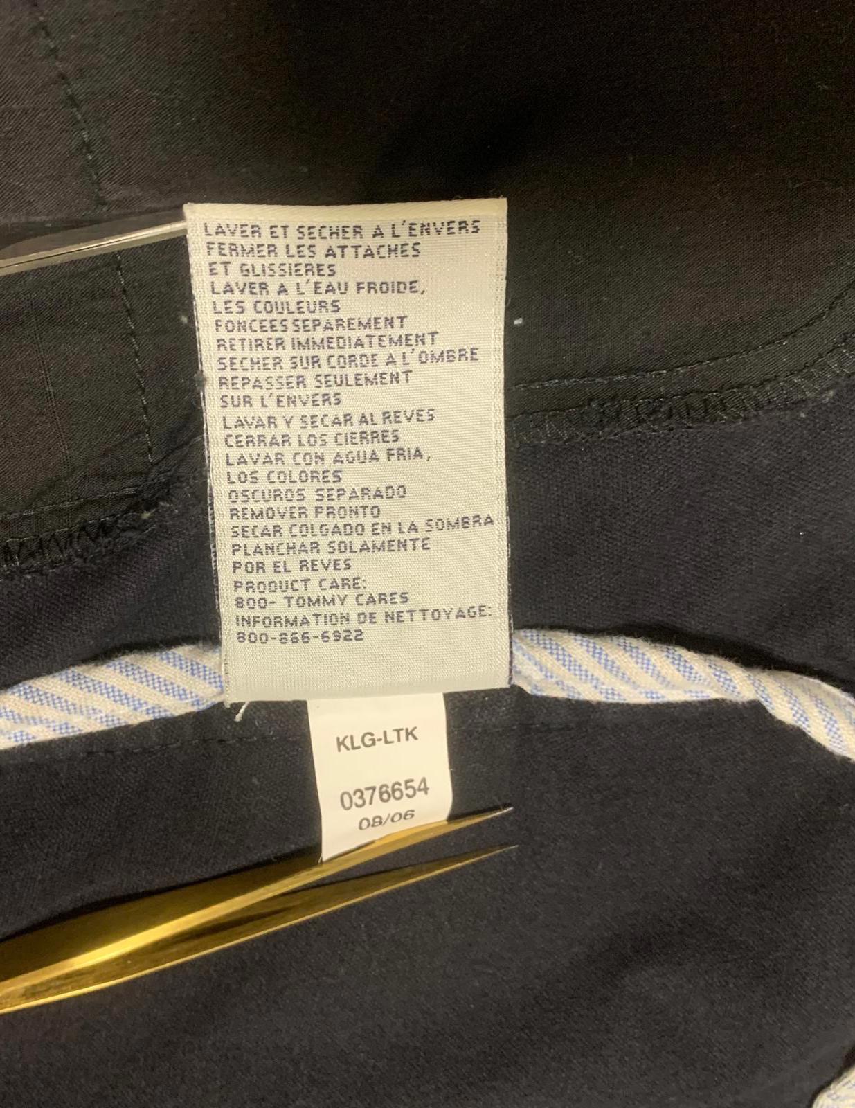 Blazer clásico de terciopelo negro Tommy Hilfiger para mujer, talla 12, chaqueta elegante