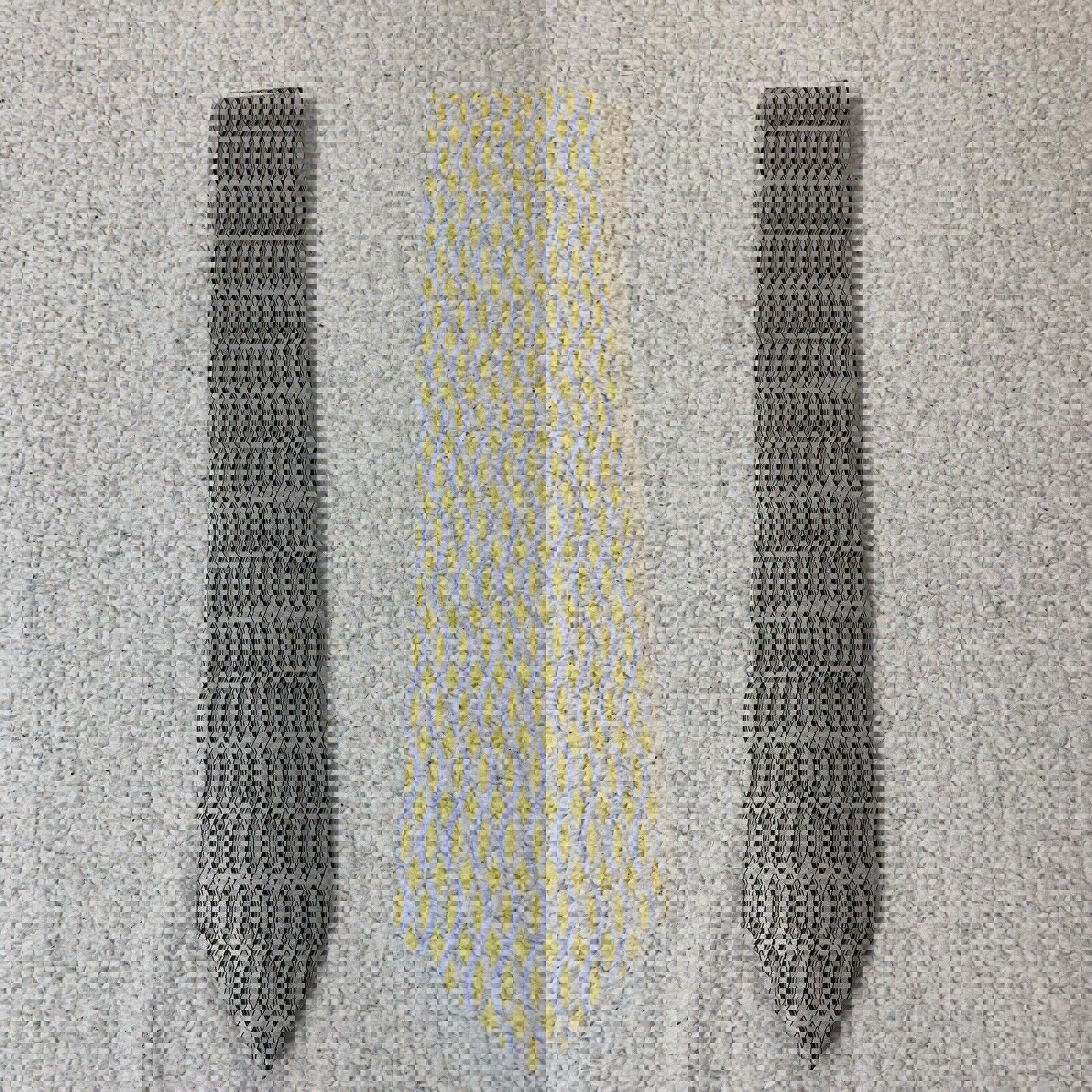 Corbata para hombre Umo Lorenzo, color amarillo, azul y gris, diseño italiano