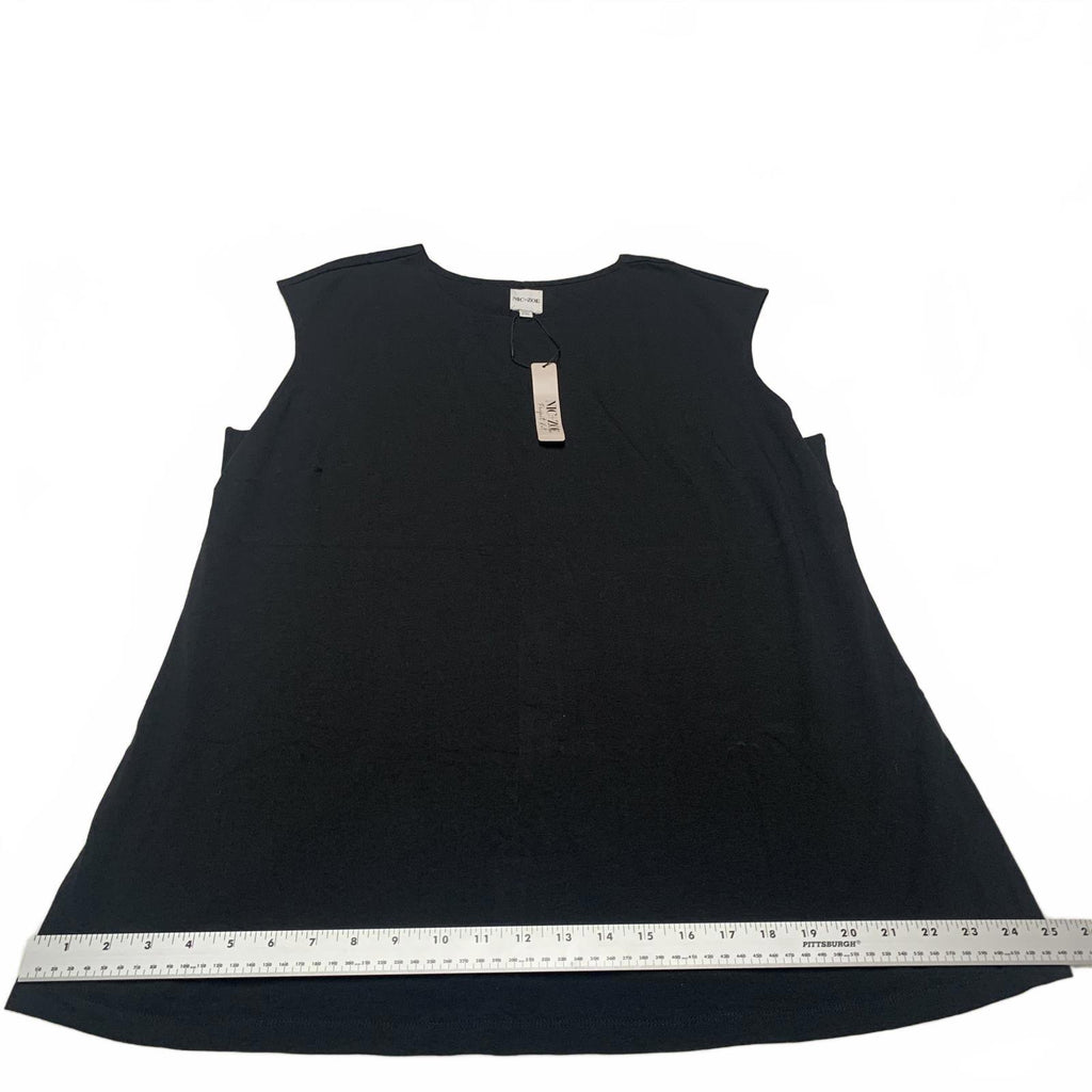 Jersey sin mangas negro NIC+ZOE para mujer talla XXL nuevo
